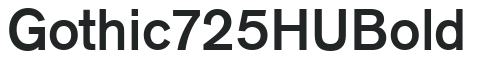 Gothic 725 HU Bold preview