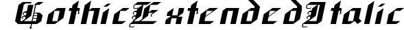 GothicExtended  Italic preview