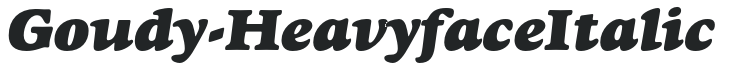 Goudy-HeavyfaceItalic preview