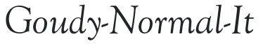 Goudy-Normal-It preview