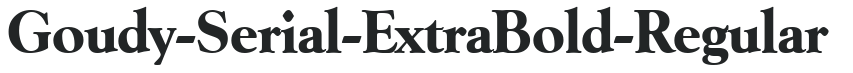 Goudy-Serial-ExtraBold-Regular preview