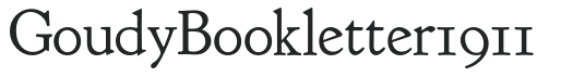 Goudy Bookletter 1911 preview