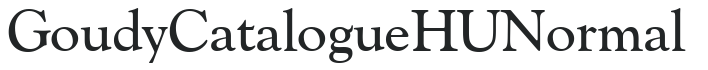 Goudy Catalogue HU Normal preview