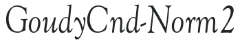 GoudyCnd-Norm 2 preview