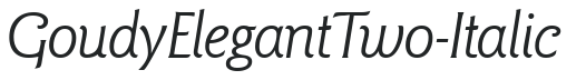 GoudyElegantTwo-Italic preview