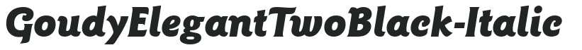 GoudyElegantTwoBlack-Italic preview