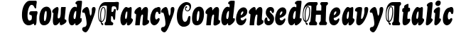 Goudy Fancy Condensed Heavy Italic preview