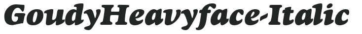 GoudyHeavyface-Italic preview