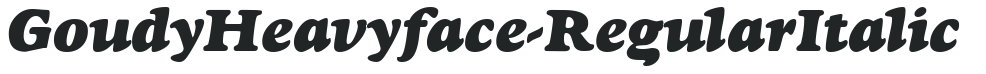 GoudyHeavyface-RegularItalic preview