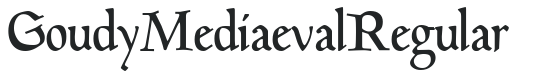 Goudy Mediaeval Regular preview