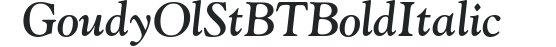 GoudyOlSt BT Bold Italic preview