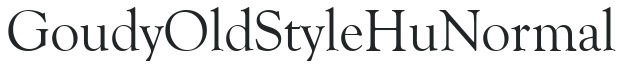 Goudy Old Style Hu Normal letters preview