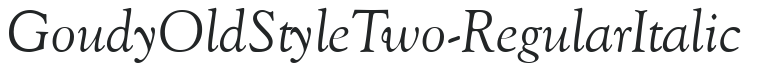 GoudyOldStyleTwo-RegularItalic letters preview