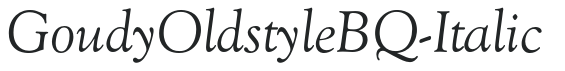 GoudyOldstyleBQ-Italic preview