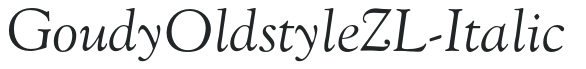 GoudyOldstyleZL-Italic preview