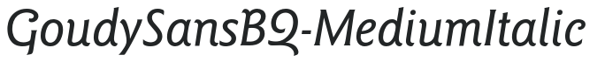 GoudySansBQ-MediumItalic preview