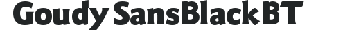 Goudy Sans Black BT preview