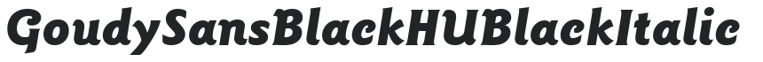 GoudySans BlackHU Black Italic preview