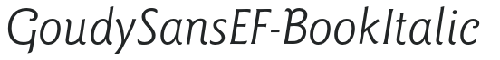 GoudySansEF-BookItalic preview