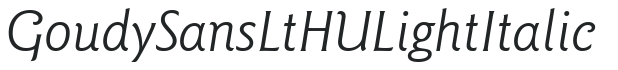GoudySans LtHU Light Italic preview