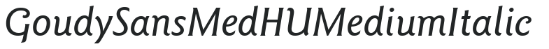 GoudySans MedHU Medium Italic preview