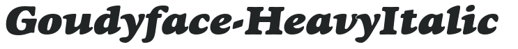 Goudyface-Heavy Italic preview