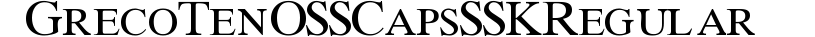 GrecoTenOSSCapsSSK Regular preview