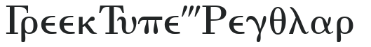 GreekType-Regular preview