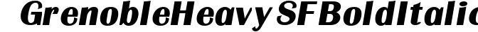 Grenoble Heavy SF Bold Italic preview