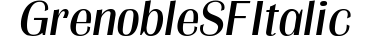 Grenoble SF Italic preview