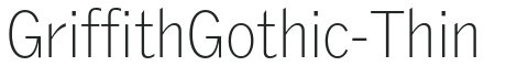 GriffithGothic-Thin letters preview