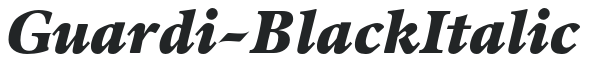 Guardi-BlackItalic preview