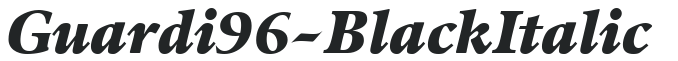 Guardi96-Black Italic preview