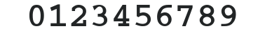 H-CourierBold numbers preview