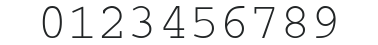 H-CourierMedium numbers preview