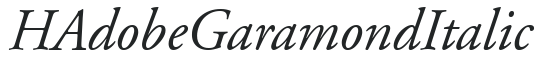 H_Adobe Garamond Italic preview