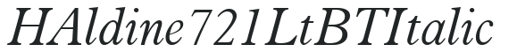H_Aldine 721 Lt BT Italic preview