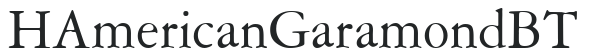 H_American Garamond BT preview