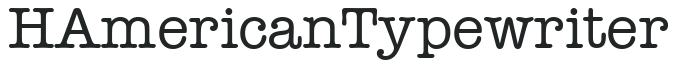 HAmerican Typewriter preview