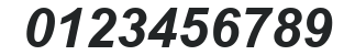 H Arial Bold Italic numbers preview