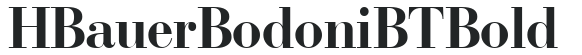 H_Bauer Bodoni BT Bold preview
