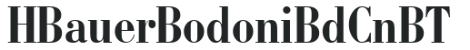 H_Bauer Bodoni BdCn BT preview