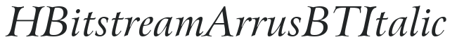 H_Bitstream Arrus BT Italic preview