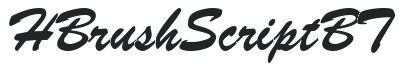 H_Brush Script BT letters preview