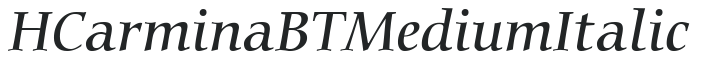 H_Carmina BT MediumItalic preview