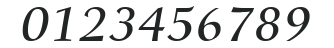 H_Carmina BT MediumItalic numbers preview