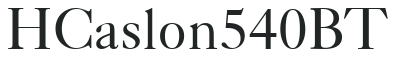 H_Caslon 540 BT preview
