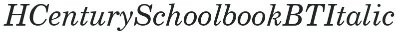 H_Century Schoolbook BT Italic preview