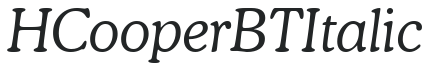 H_Cooper BT Italic preview