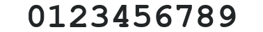 H Courier New Bold numbers preview